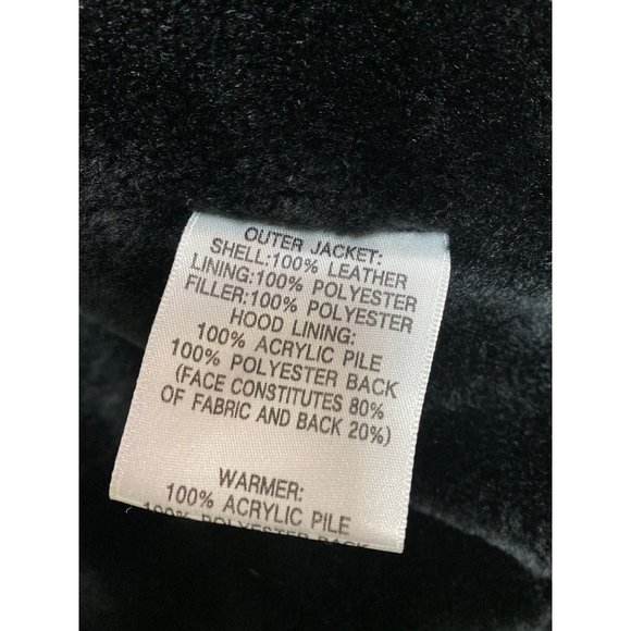 Bromley Sport men's 100% leather coat black full zip up sherpa lined size M - Picture 8 of 14